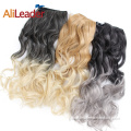 Curly Clip In Hair Extensions Synthetic Hair Extension Body Wave 5 Clips-in Hairpieces Factory